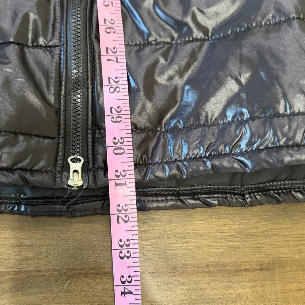 Women's Quilted Black Puffer Zip Front Skirt Size M #260771